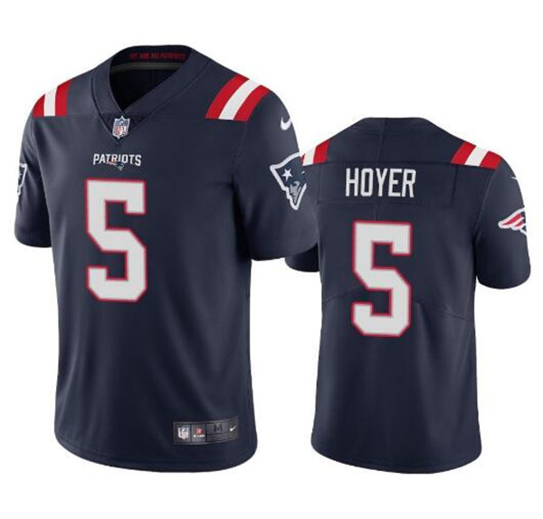 Men's New England Patriots #5 Brian Hoyer 2020 Navy Vapor Untouchable Limited Stitched NFL Jersey